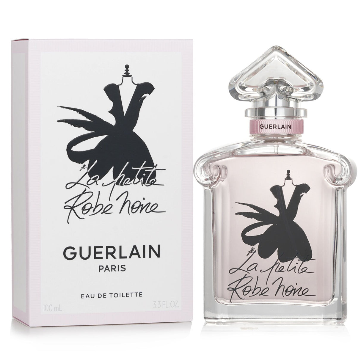 Guerlain La Petite Robe Noire Eau De Toilette Spray, 100ml, fruity floral scent with notes of rose, bergamot, and black cherry.