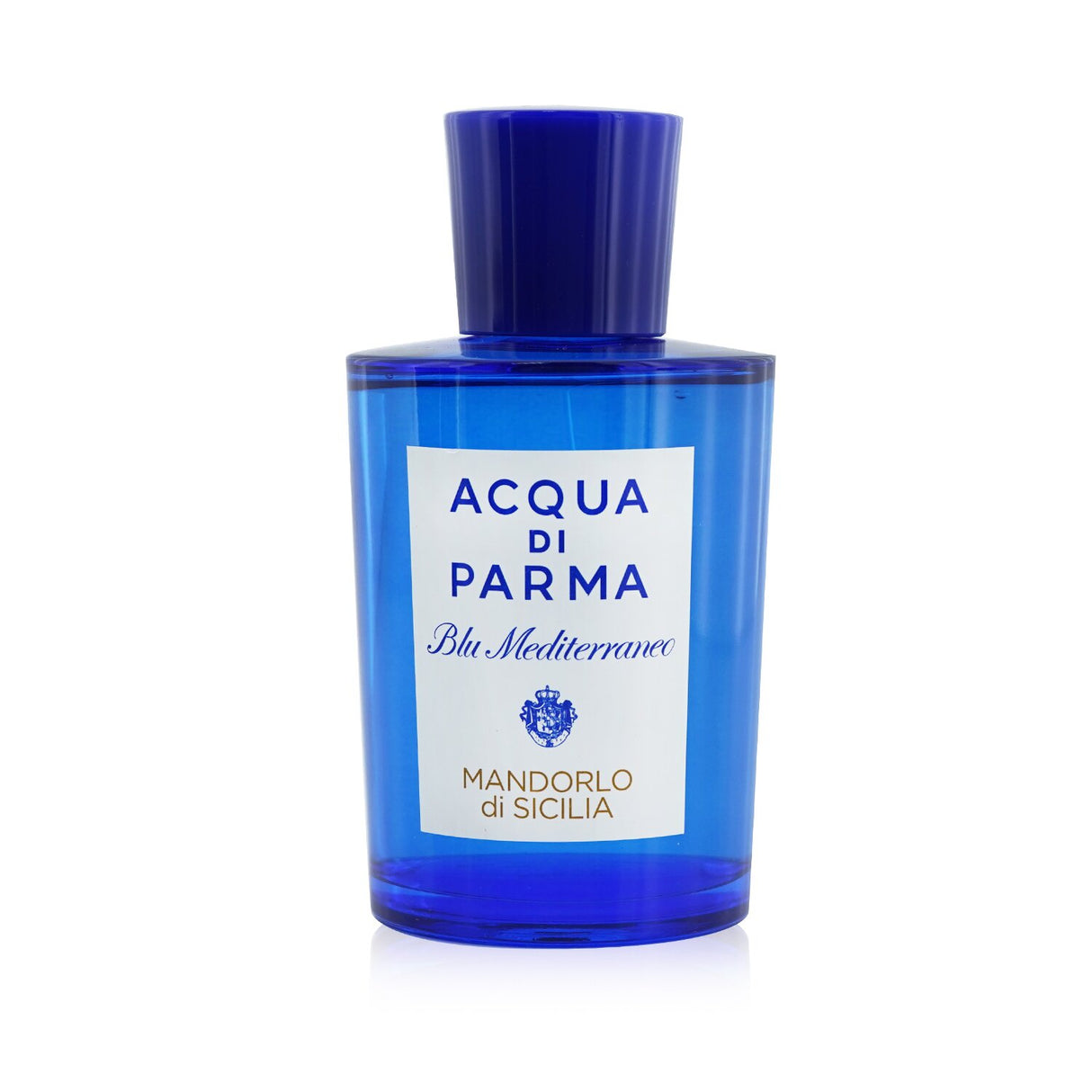 Acqua Di Parma Blu Mediterraneo Mandorlo Di Sicilia Eau De Toilette with notes of almond, jasmine, and vanilla in elegant packaging.