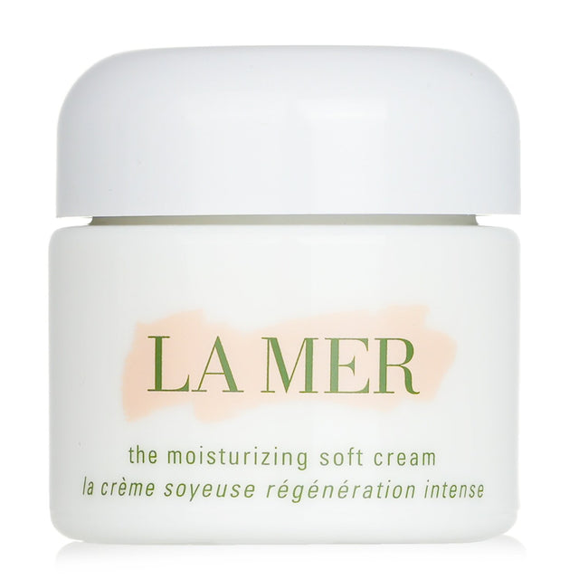 Hydrating La Mer Soft Cream with Miracle Broth, offering rich moisture in a lightweight gel texture for radiant skin.