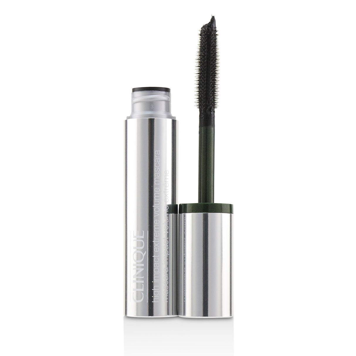 Clinique High Impact Extreme Volume Mascara in Extreme Black delivers clump-free, dramatic volume and definition for striking lashes.