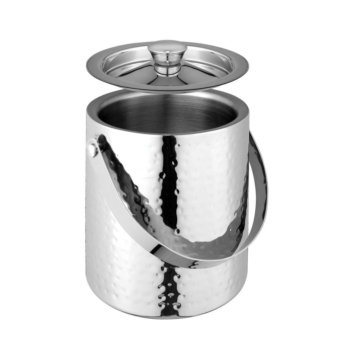 Hammered Double Wall Ice Bucket 15.5 x 16.5cm Stainless Steel - Avanti