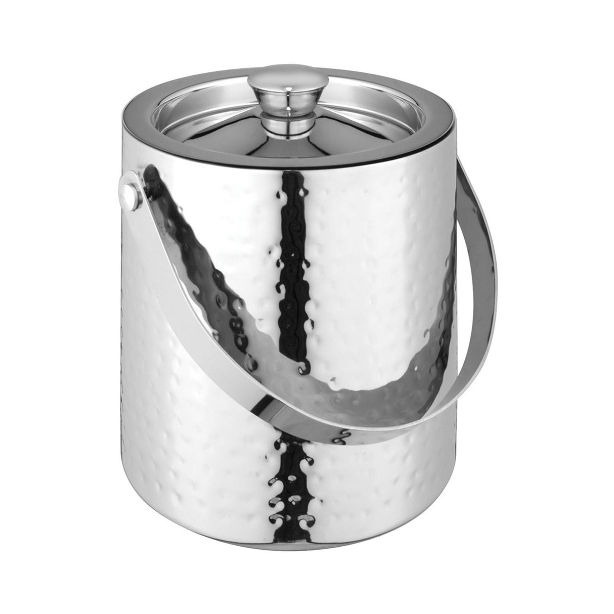 Hammered Double Wall Ice Bucket 15.5 x 16.5cm Stainless Steel - Avanti