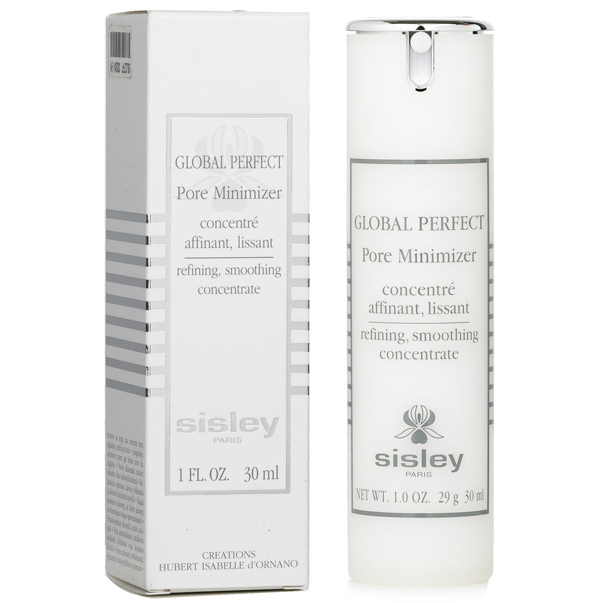 Sisley Global Perfect Pore Minimizer, a 30ml concentrate to visibly reduce pores and refine skin texture for a matte finish.