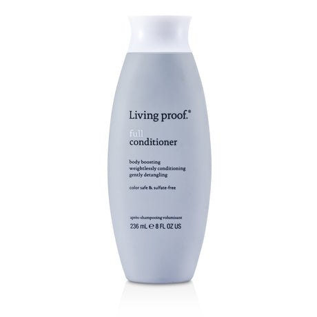 Living Proof Full Conditioner 236ml, a thickening formula for fine hair, enhances body and bounce with a fresh citrus scent.