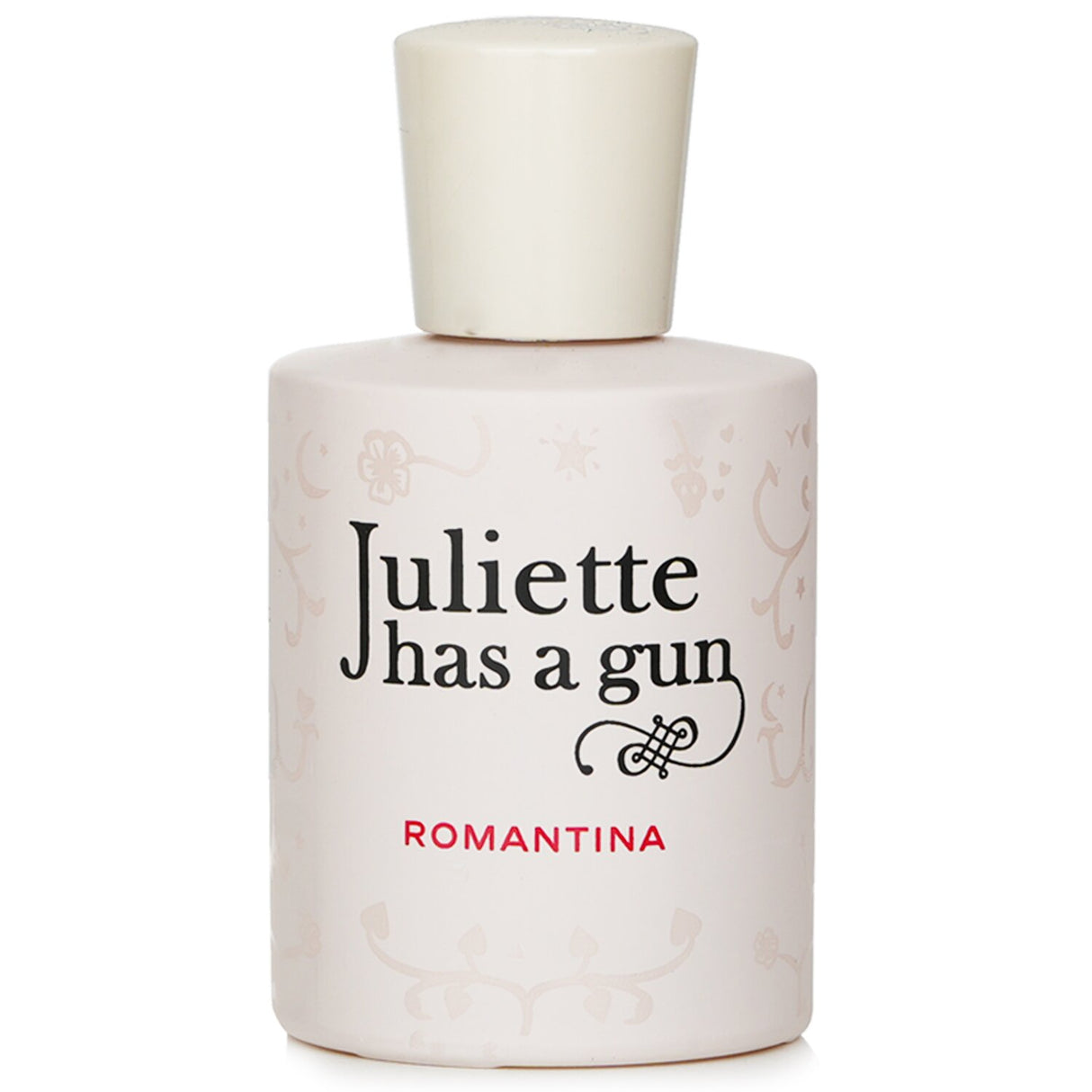 Juliette Has A Gun Romantina Eau De Parfum 50ml bottle featuring soft floral notes of rose, iris, and musk for modern women.