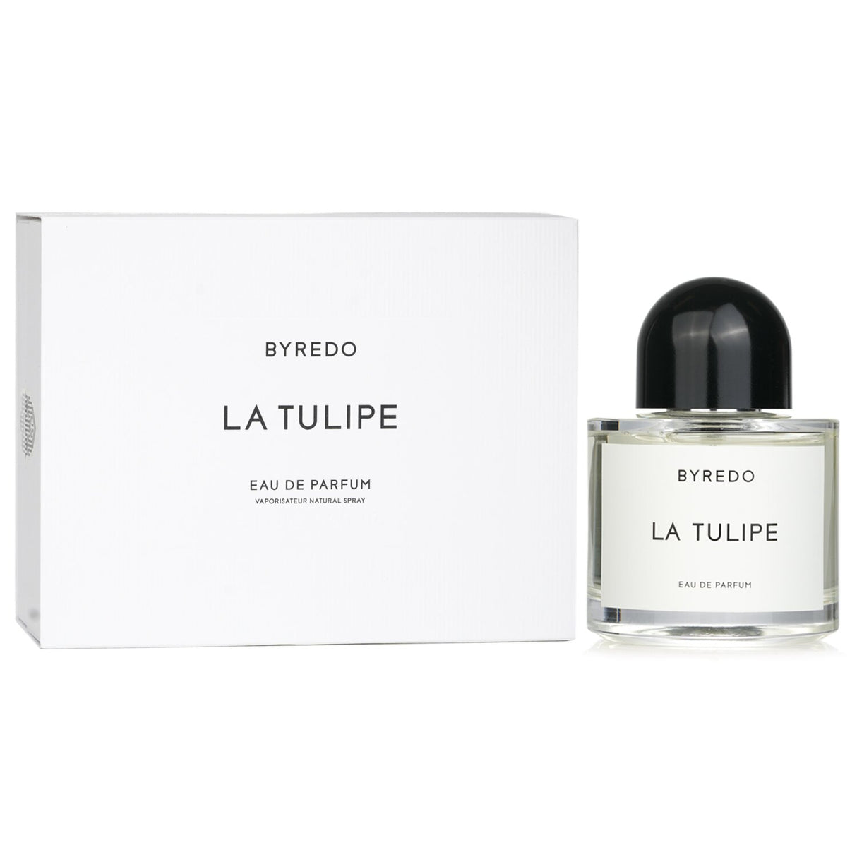 Byredo La Tulipe Eau De Parfum in a 100ml bottle, featuring floral notes of rhubarb, tulip, and blond wood for spring wear.