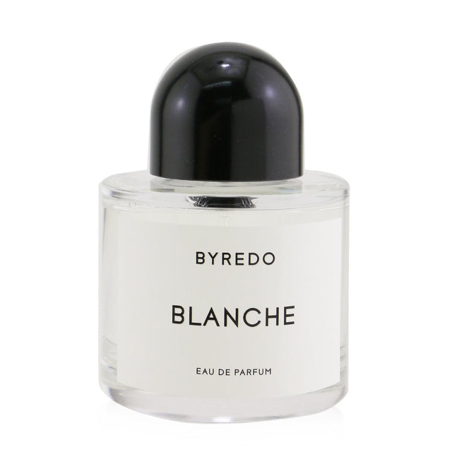 Byredo Blanche Eau De Parfum Spray in a 100ml bottle, a floral aldehyde scent for modern women, featuring fresh rose and warm woods.