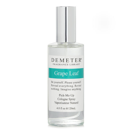 Demeter Grape Leaf Cologne Spray 120ml has a fresh, fruity scent inspired by vineyard greens, perfect for spring and summer wear.