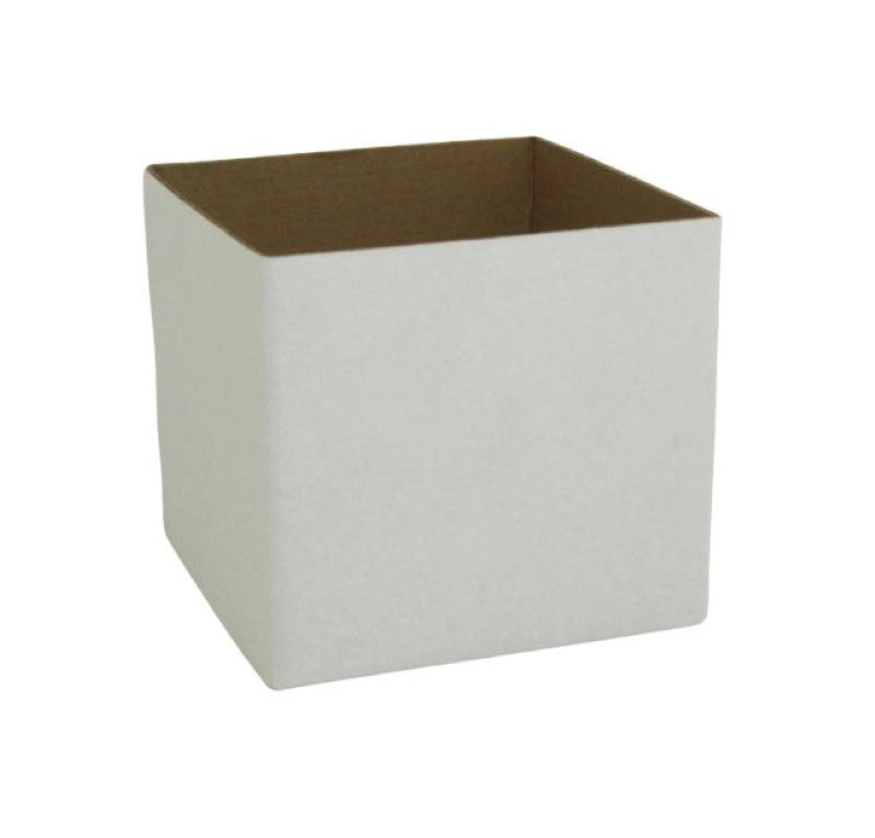 Matte white posy box mini pack of 25, 13x13x12cm, ideal for elegant floral arrangements and sustainable gifting.