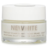 Guinot Newhite Brightening Night Cream in 50ml jar, promotes radiant skin while reducing dark spots overnight.