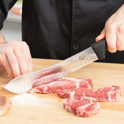 Victorinox Fibrox Granton Edge Slicing Knife 25cm Black