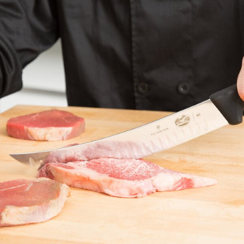 Victorinox Fibrox Granton Edge Cimeter Knife 25cm Black