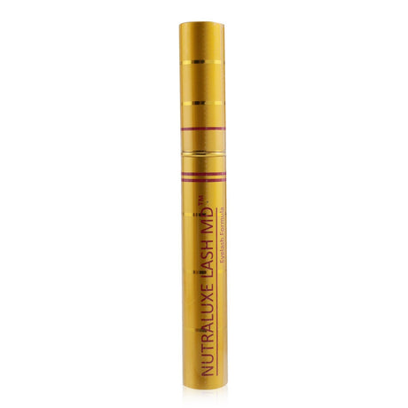 Nutraluxe MD eyelash formula in a 3ml bottle enhances lash length, fullness, and health with a natural, nourishing blend.