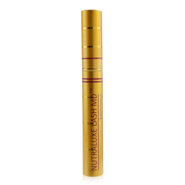 Nutraluxe MD eyelash formula in a 3ml bottle enhances lash length, fullness, and health with a natural, nourishing blend.