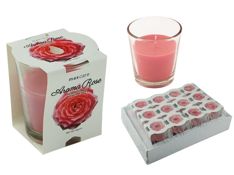 Scented Candle in Tumbler - MC Aroma Rose (12 Units)