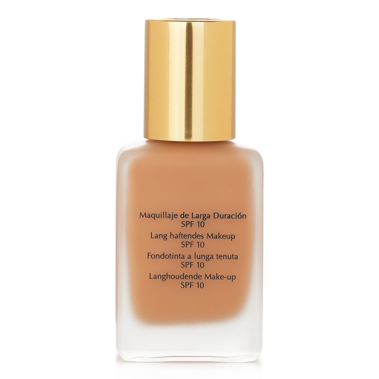 Estee Lauder Double Wear Stay In Place Makeup in Spiced Sand, providing medium coverage, semi-matte finish, and SPF 10 protection.