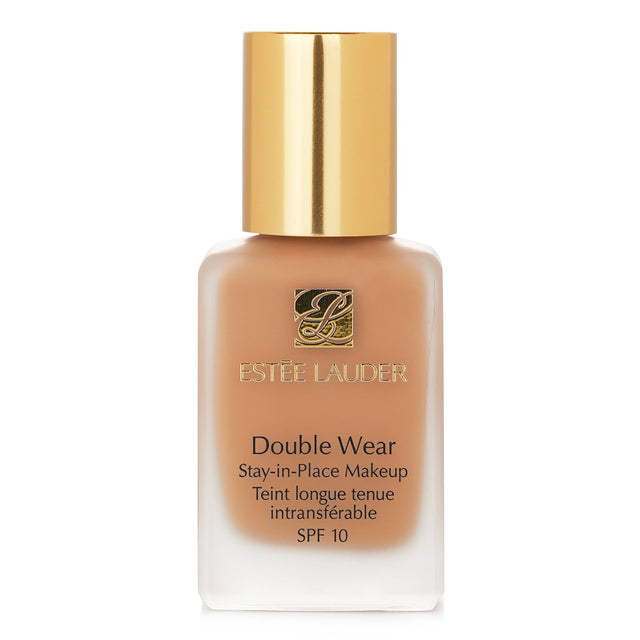 Estee Lauder Double Wear Stay In Place Makeup SPF 10 in Spiced Sand offers medium coverage for a flawless, natural look.