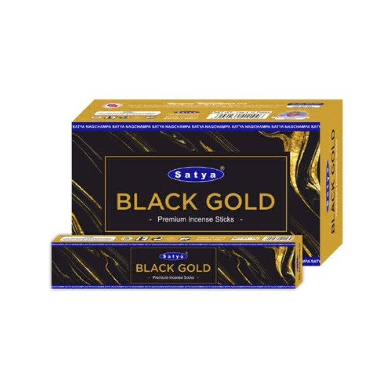 Satya Premium Black Gold Incense 15gms - Pack of 12