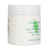 Luxurious 500ml body cream with a refreshing green tea and honey scent, hydrating and softening all skin types.