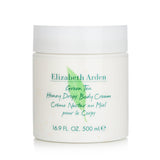 Luxurious body cream enriched with green tea and honey for hydration, smoothness, and a refreshing scent.