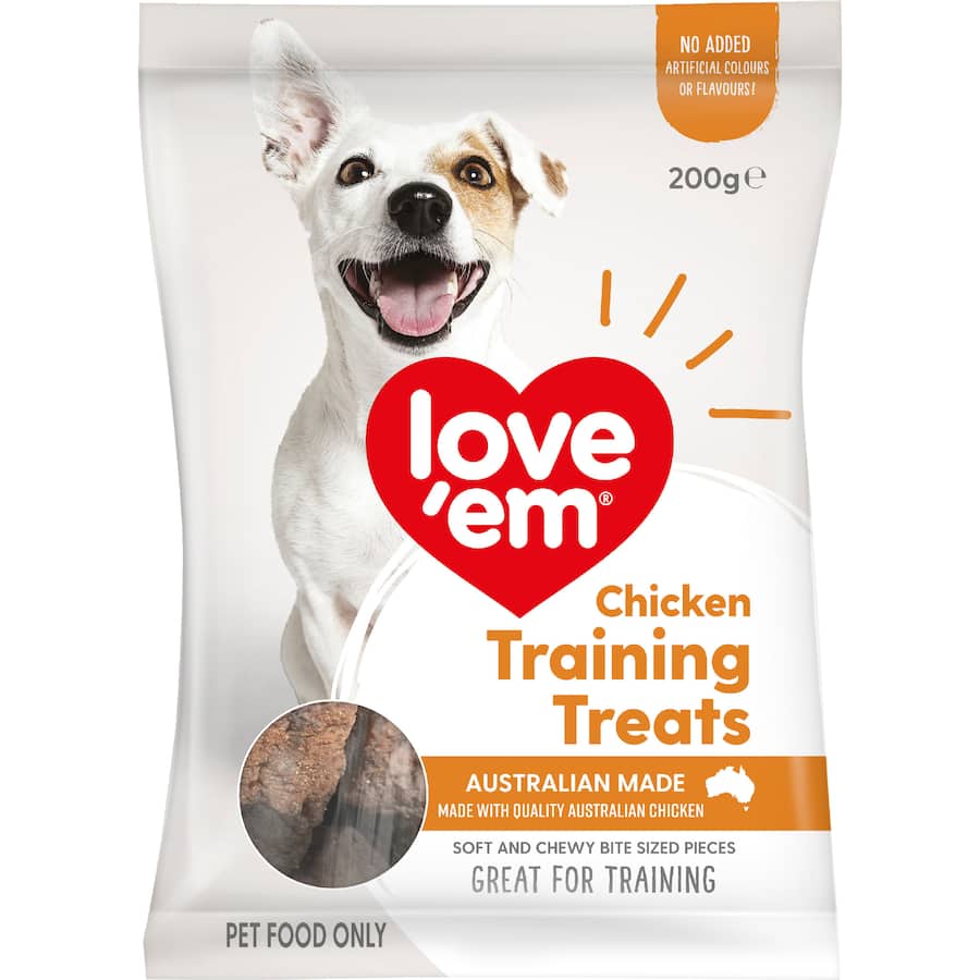 Love Em Dog Treats Chicken Training - Pouch 200g