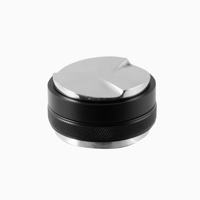 58mm Avanti Leveller & Tamper with stainless steel heads and ergonomic grip for even coffee distribution and optimal espresso extraction.