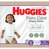 Huggies Ultimate Pure Care Nappy Pants Boys & Girls Size 5 (14-18kg)