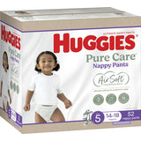 Huggies Ultimate Pure Care Nappy Pants Boys & Girls Size 5 (14-18kg)