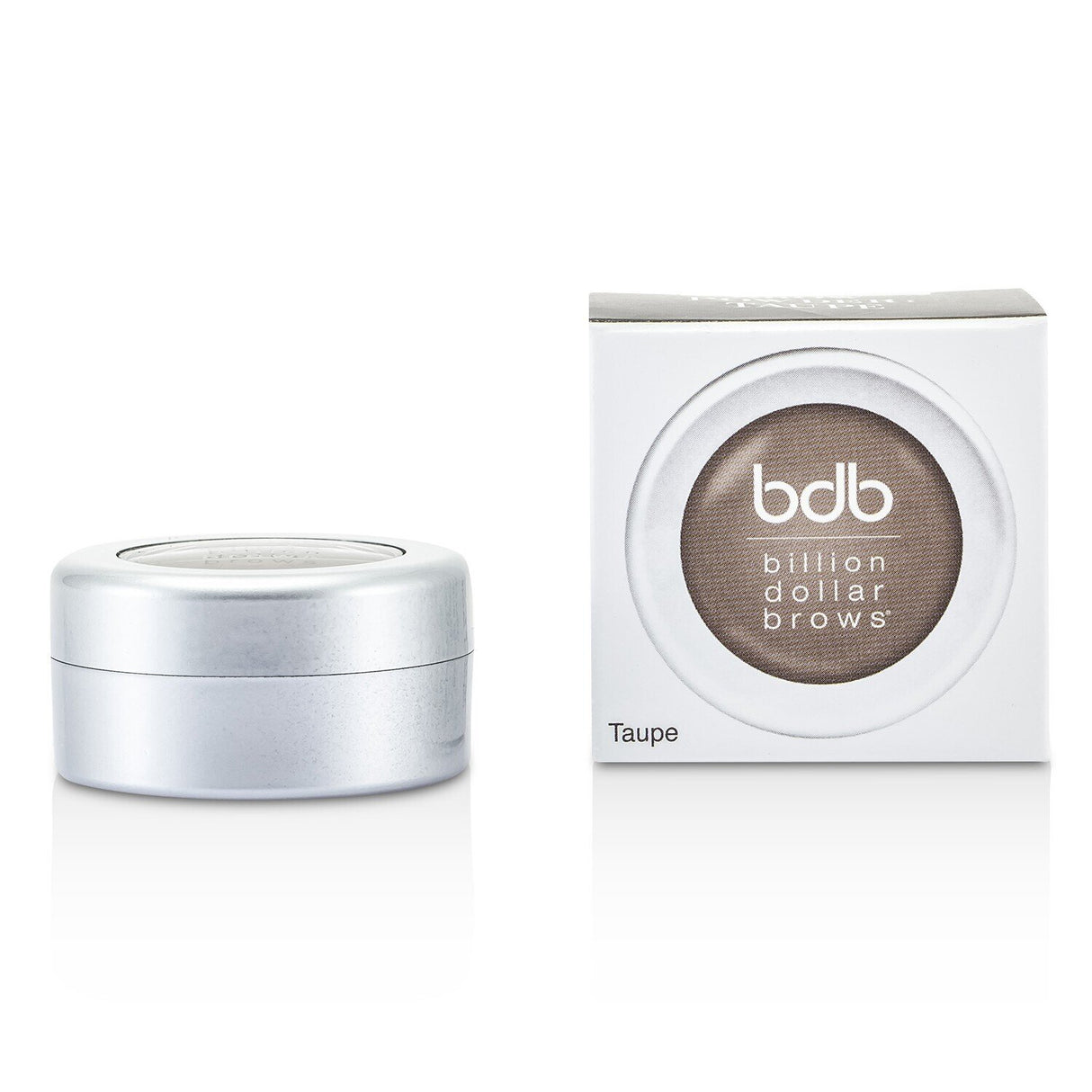 Billion Dollar Brows Taupe Brow Powder in 2g/0.07oz for defined, natural-looking brows, perfect for light to dark brunettes.