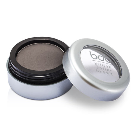 Billion Dollar Brows Raven Powder for defined brows, ideal for dark hair and skin, ensuring smooth application and natural finish.