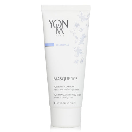 Yonka Essentials Masque 103: clay-based mask for normal to oily skin, detoxifies, balances, and revitalizes complexion.