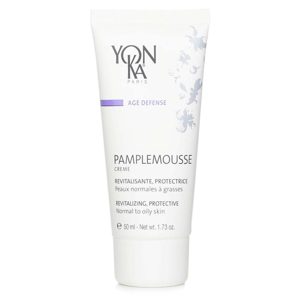 Yonka Age Defense Pamplemousse Creme in a 50ml jar, revitalizing cream for normal to oily skin with grapefruit extract and oils.