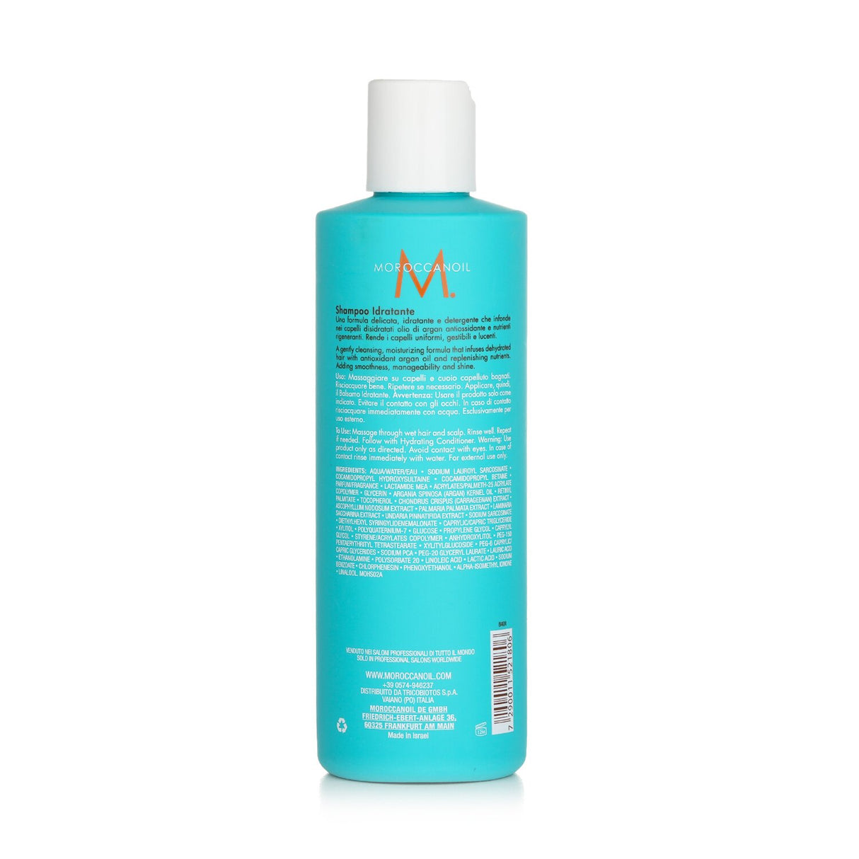 Moroccanoil Hydrating Shampoo 250ml: a luxurious, sulfate-free shampoo for all hair types, infused with argan oil for hydration.