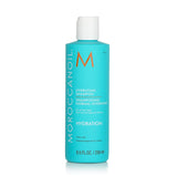 Luxurious Moroccanoil Hydrating Shampoo for all hair types, infused with argan oil for deep hydration and manageability.