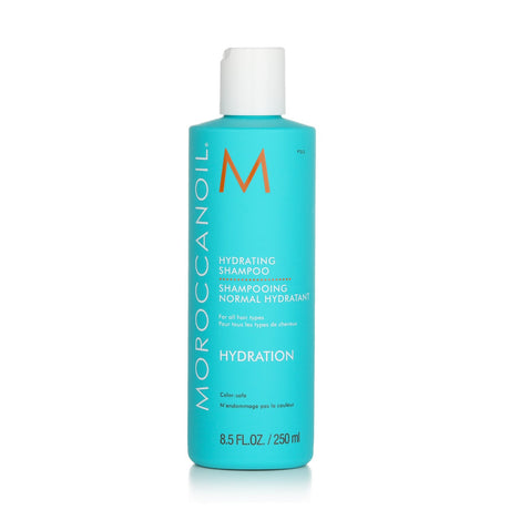 Luxurious Moroccanoil Hydrating Shampoo for all hair types, infused with argan oil for deep hydration and manageability.