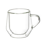 Stylish Capri Double Wall Glasses, 250ml set of 2, perfect for hot and cold beverages with ergonomic handles and thermal efficiency.