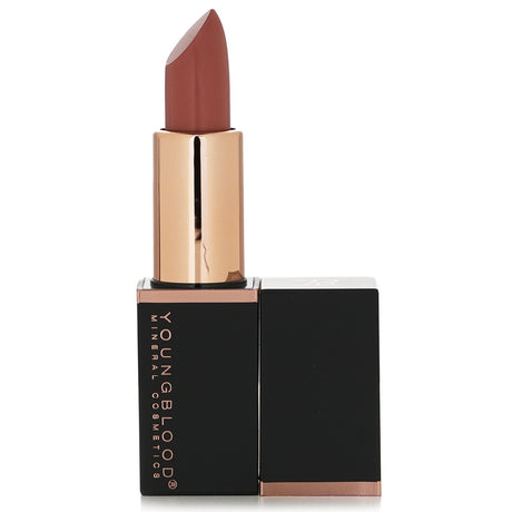 Blushing Nude lipstick by Youngblood, offering long-lasting color, moisture, and smooth application for natural beauty enhancement.