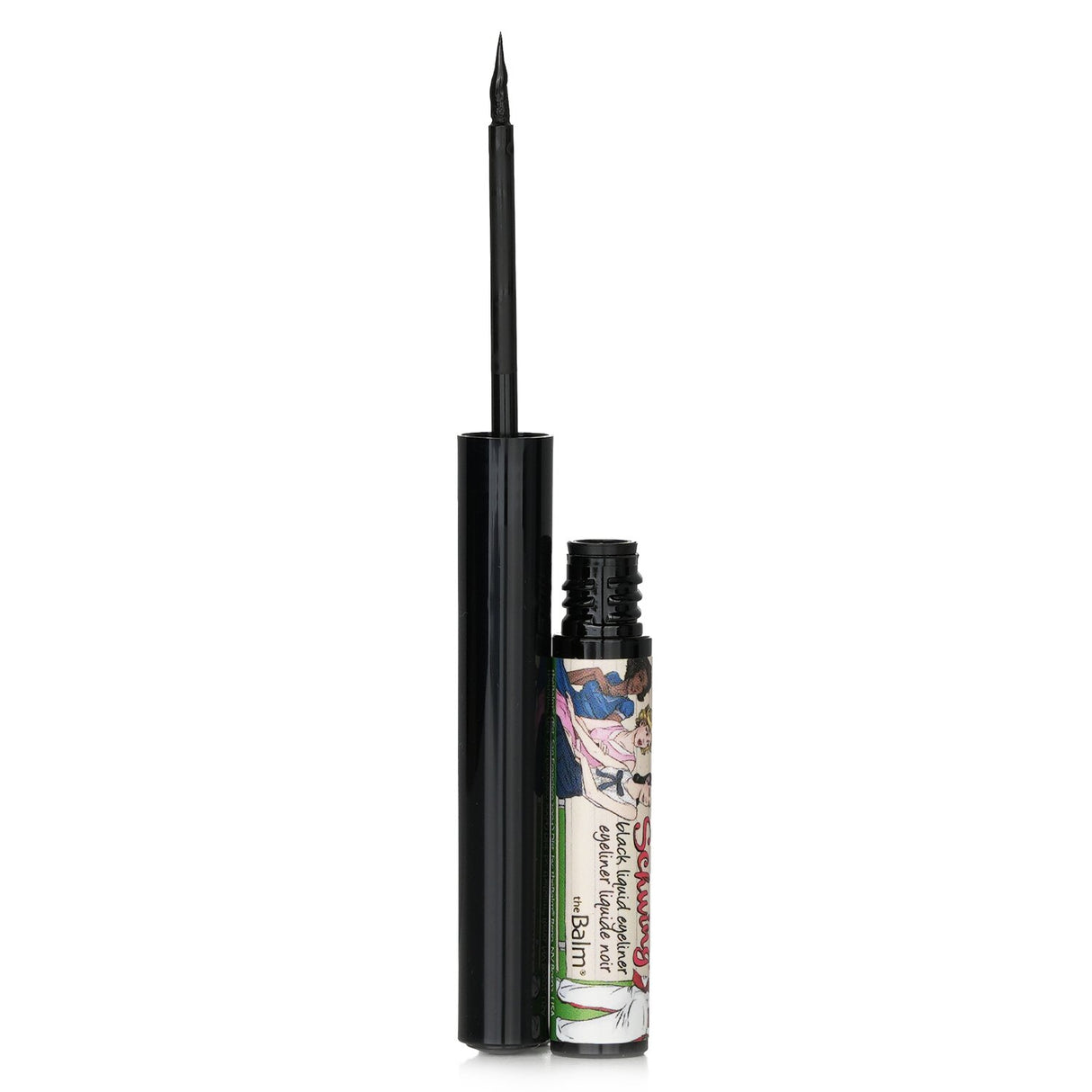 TheBalm Schwing Liquid Eyeliner in Black with a precision felt-tip for effortless, long-lasting, matte eye looks.