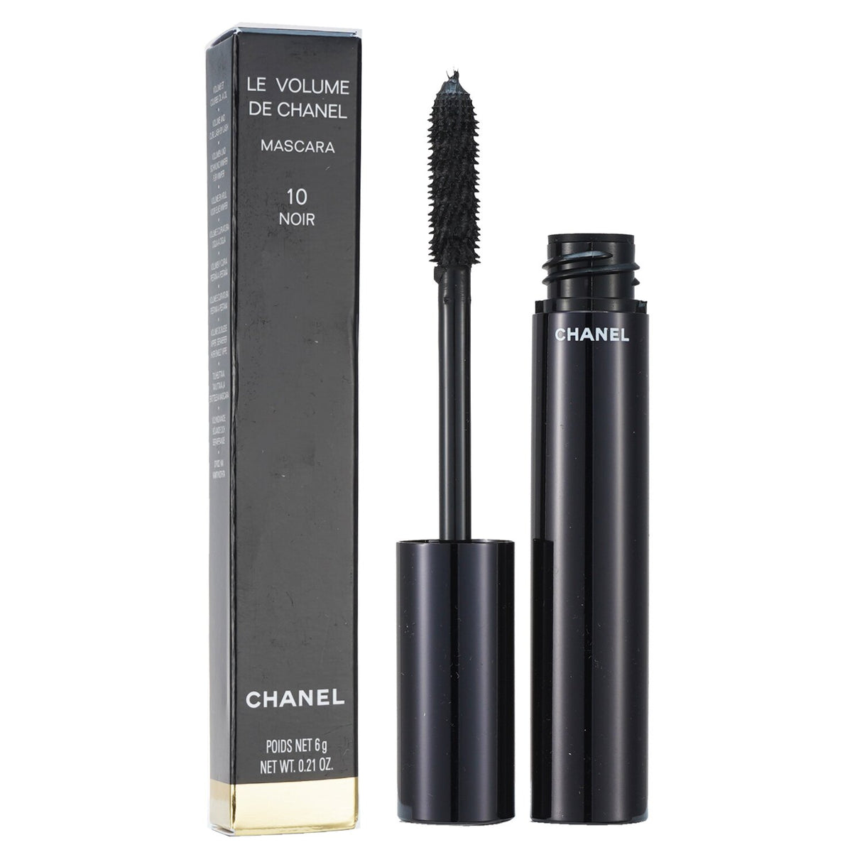 Chanel Le Volume De Chanel Mascara #10 Noir enhances lashes with rich color and volume, featuring a unique Snowflakes brush design.