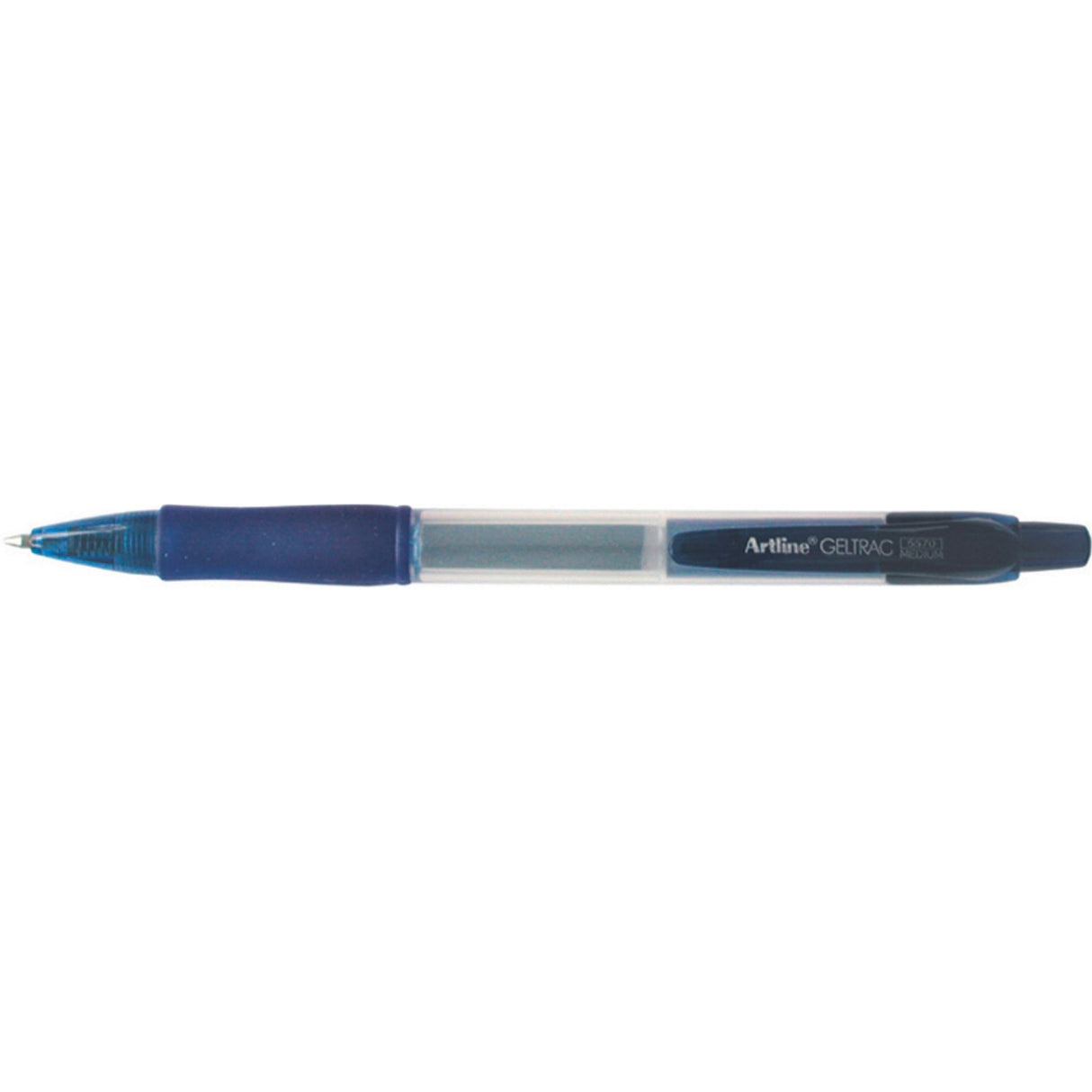 Retractable medium blue gel pens with comfortable rubber grip, ideal for writing, crafting, and vibrant note-taking (set of 12).