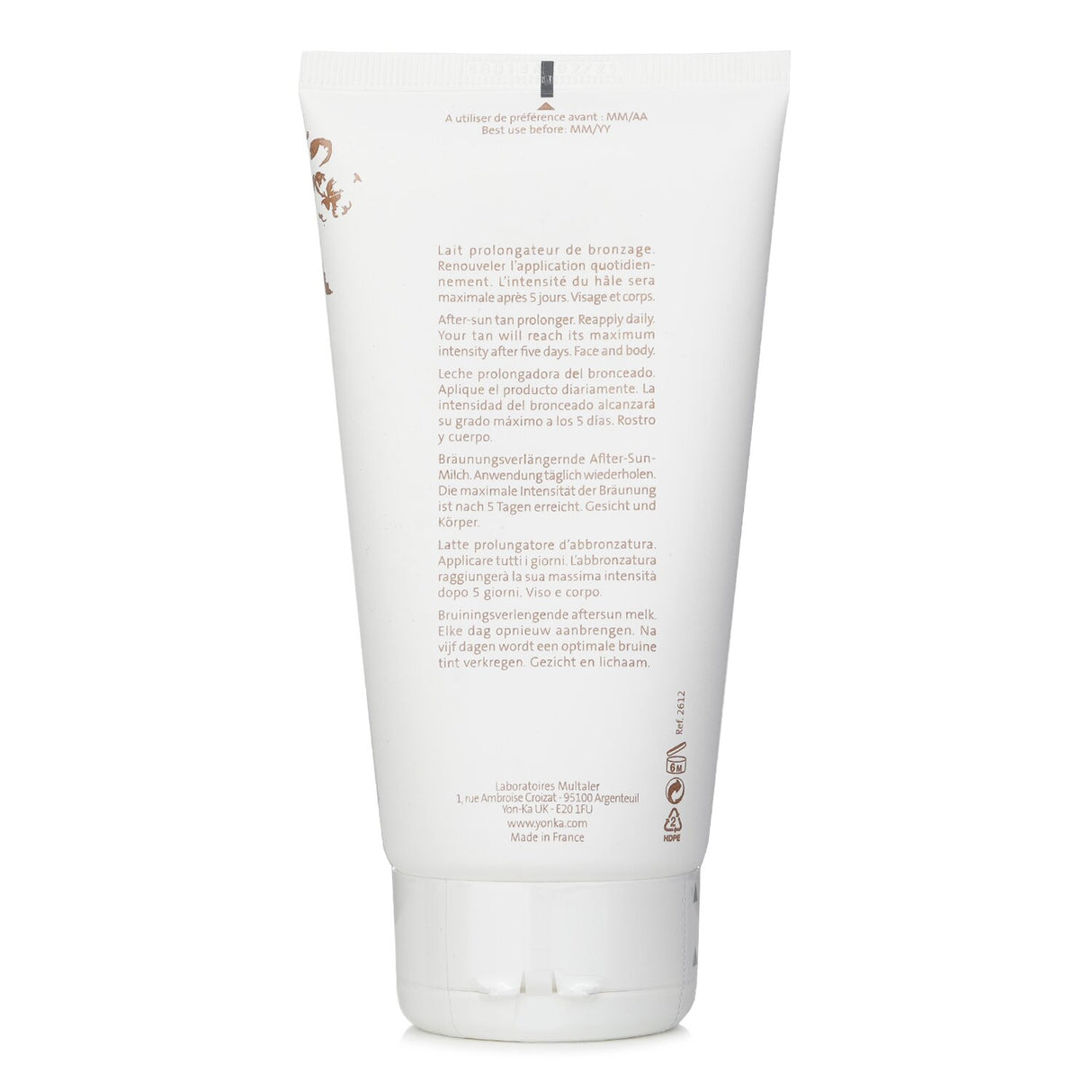 Luxurious after-sun lotion for face and body, infused with 3 teas for hydration and tan prolongation.