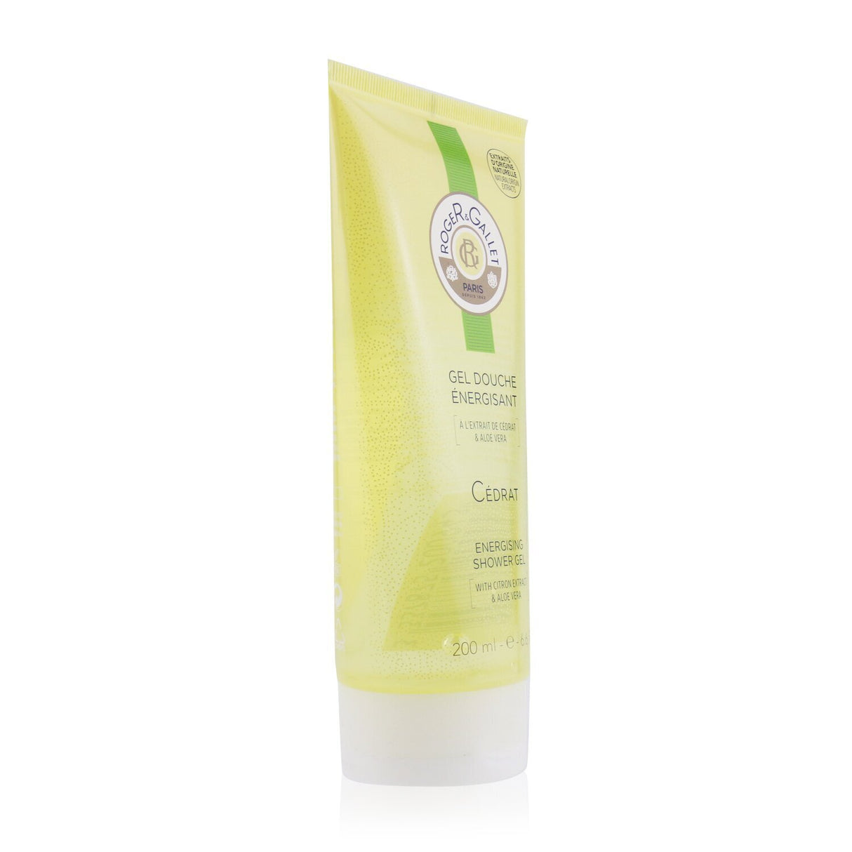 Luxurious Roger & Gallet Cedrat Fresh Shower Gel in a 200ml bottle, infused with vibrant citrus notes for soft, refreshing skin.