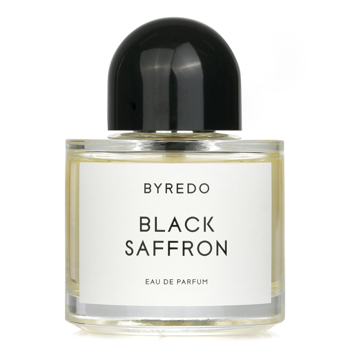 Byredo Black Saffron Eau De Parfum 100ml, a unisex spicy fragrance with notes of saffron, leather, and raspberry.