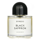 Byredo Black Saffron Eau De Parfum 100ml, a unisex spicy fragrance with notes of saffron, leather, and raspberry.