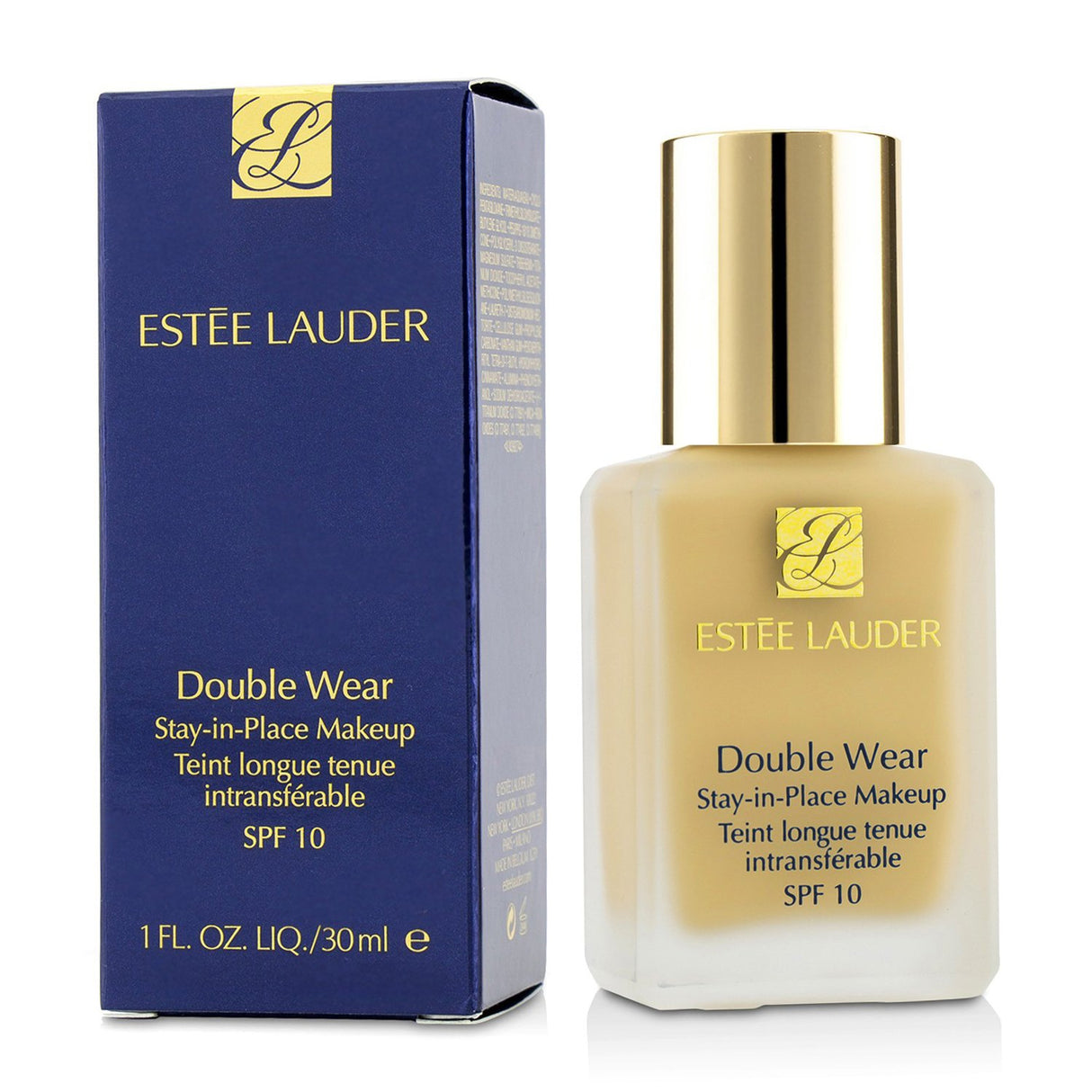 Estee Lauder Double Wear foundation in No. 72 Ivory Nude, 30ml; medium coverage, semi-matte finish, oil-free, lightweight.