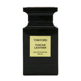 Tom Ford Tuscan Leather Eau De Parfum, 100ml spray, features a luxurious leather fragrance with saffron, raspberry, and woody notes.