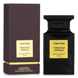 Alt text: "Tom Ford Private Blend Tobacco Vanille 100ml spray, a unisex, warm fragrance with tobacco, vanilla, and cacao notes."