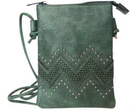 Elegant Pearl Ocean Blue shoulder bag with wave design, zip closure, back pocket, and 67 cm strap drop for versatile wear.