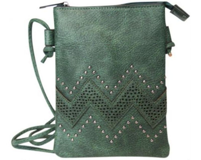 Elegant Pearl Ocean Blue shoulder bag with wave design, zip closure, back pocket, and 67 cm strap drop for versatile wear.