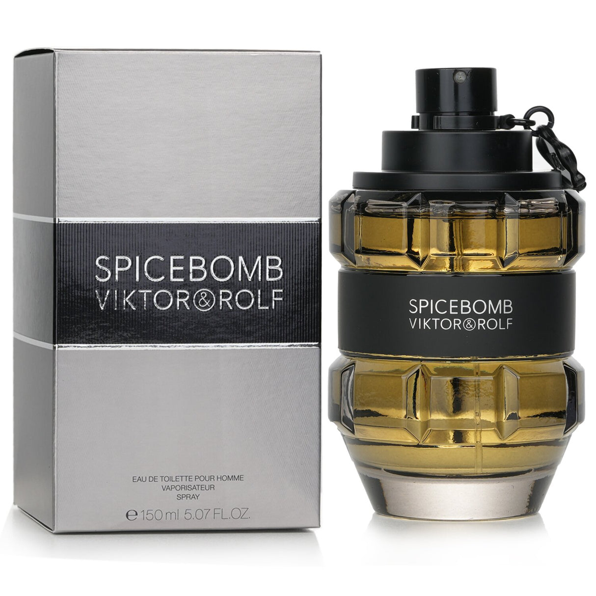 Viktor & Rolf Spicebomb Eau De Toilette Spray, 150ml, bold woody and spicy fragrance for men, perfect for any occasion.